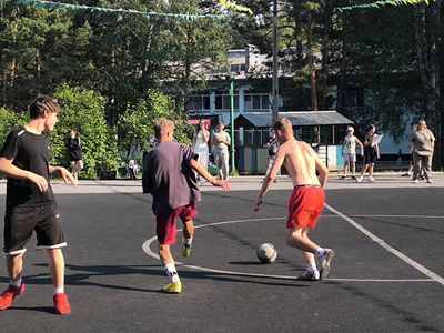 Игровой момент футбольного турнира