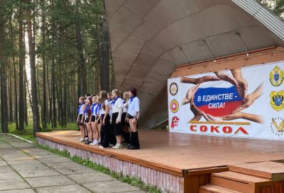 Выступление одного из отрядов на фестивале